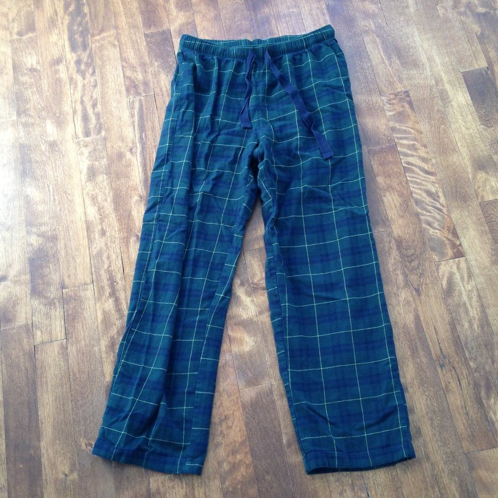 Uniqlo - Dark Green Plaid Flannel Pajama Pants